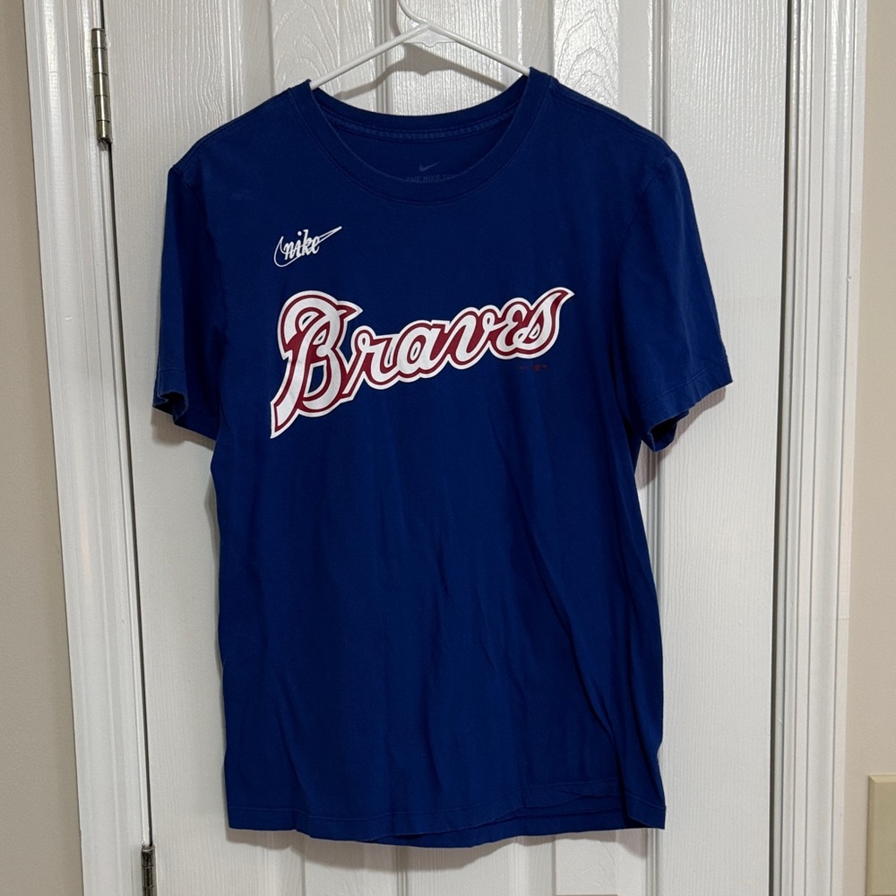 Nike Men’s Small Navy Braves Hank Aaron Tee